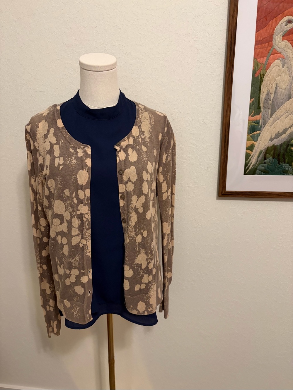 Vera Wang Simply Vera Floral Print Cardigan